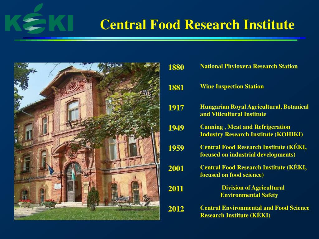 PPT Central Food Research Institute PowerPoint Presentation, free