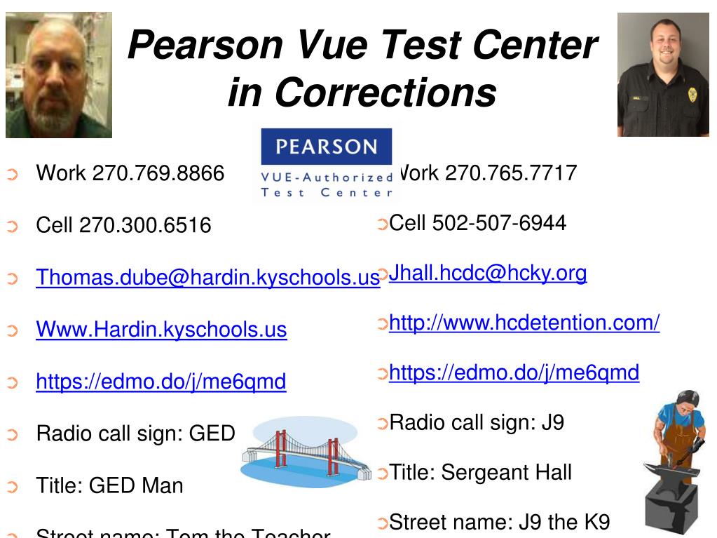 PPT Pearson Vue Test Center in Corrections PowerPoint Presentation