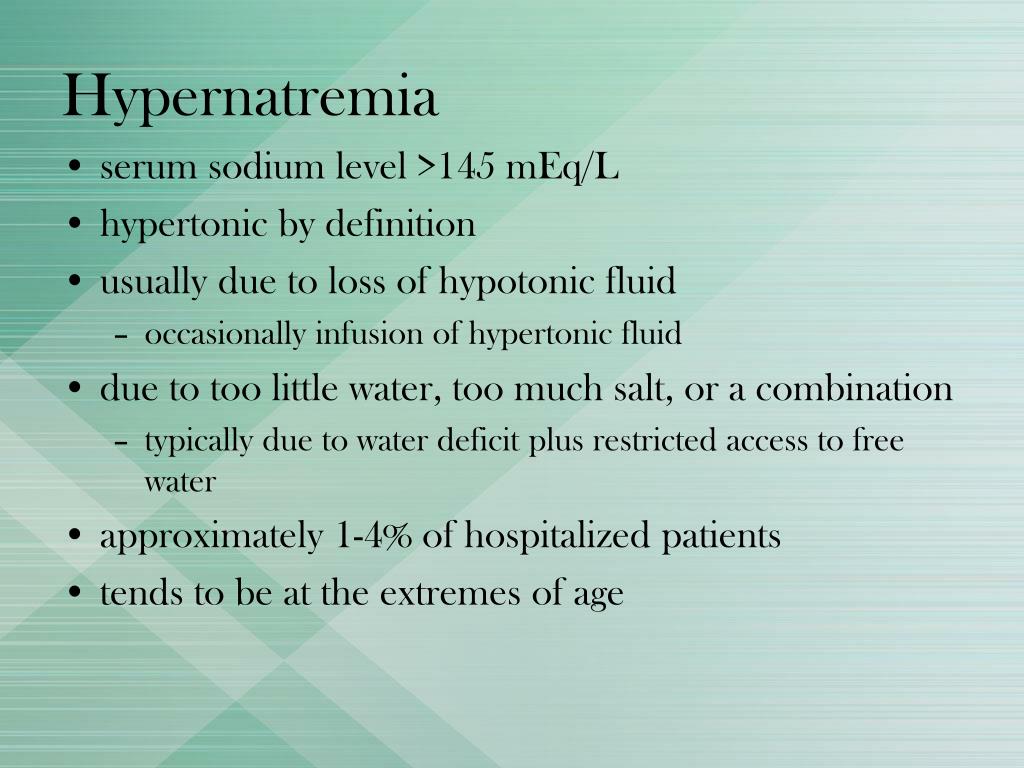 PPT Hypernatremia and Fluid Resuscitation PowerPoint Presentation