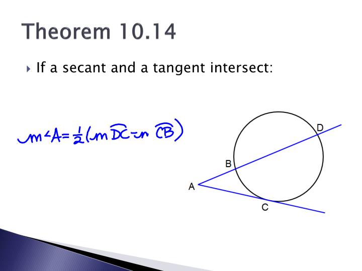 PPT Secants, Tangents, and Angle Measures Special Segments in a