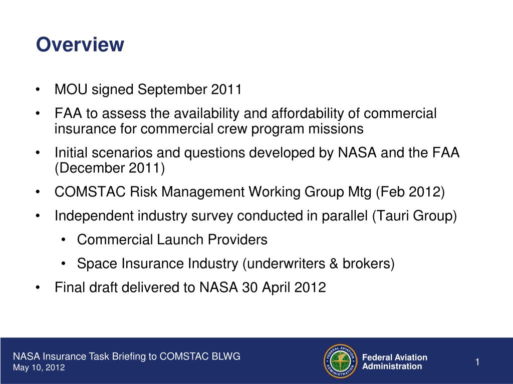 PPT Office of Commercial Space Transportation FAA/AST PowerPoint