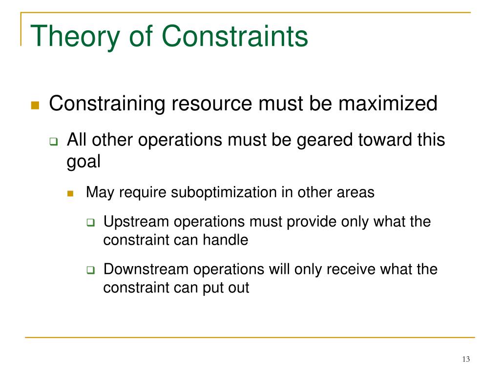 PPT Theory of Constraints PowerPoint Presentation, free download ID6727505