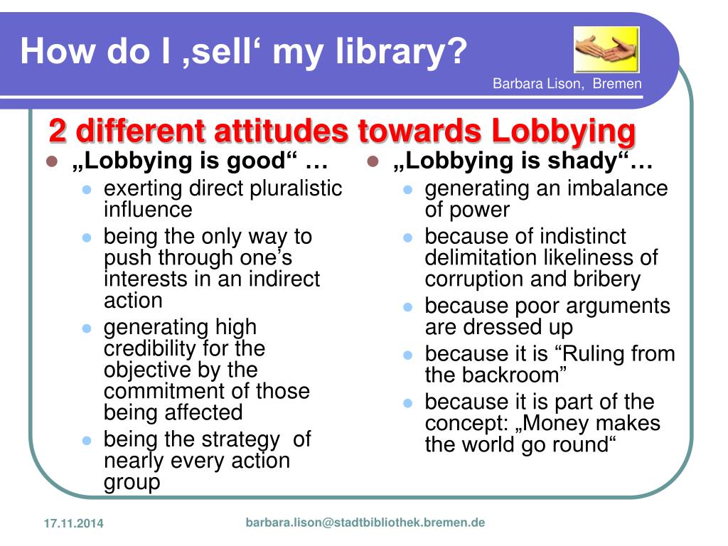 PPT Marketing and Lobbying (New?) Challenges for Library Managers