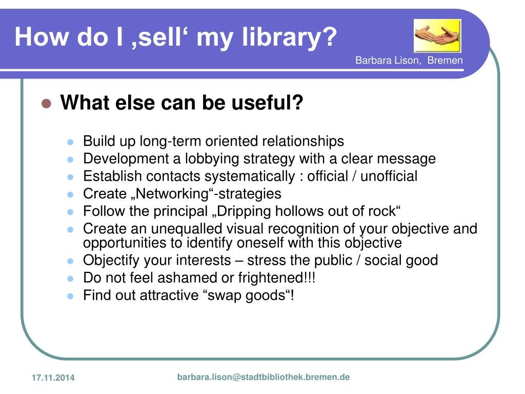 PPT Marketing and Lobbying (New?) Challenges for Library Managers