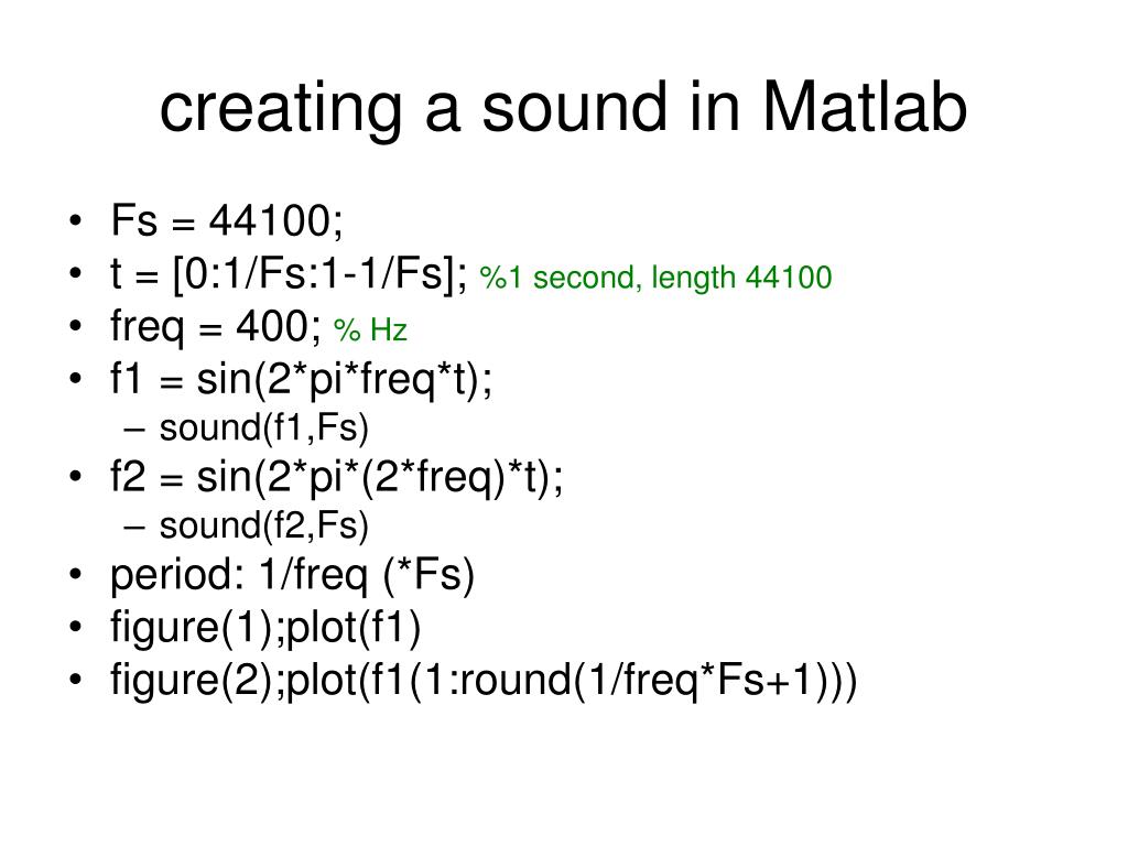 PPT Sound in Matlab & Cogent PowerPoint Presentation, free download