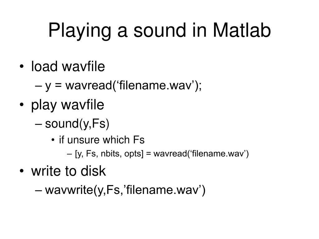 PPT Sound in Matlab & Cogent PowerPoint Presentation, free download