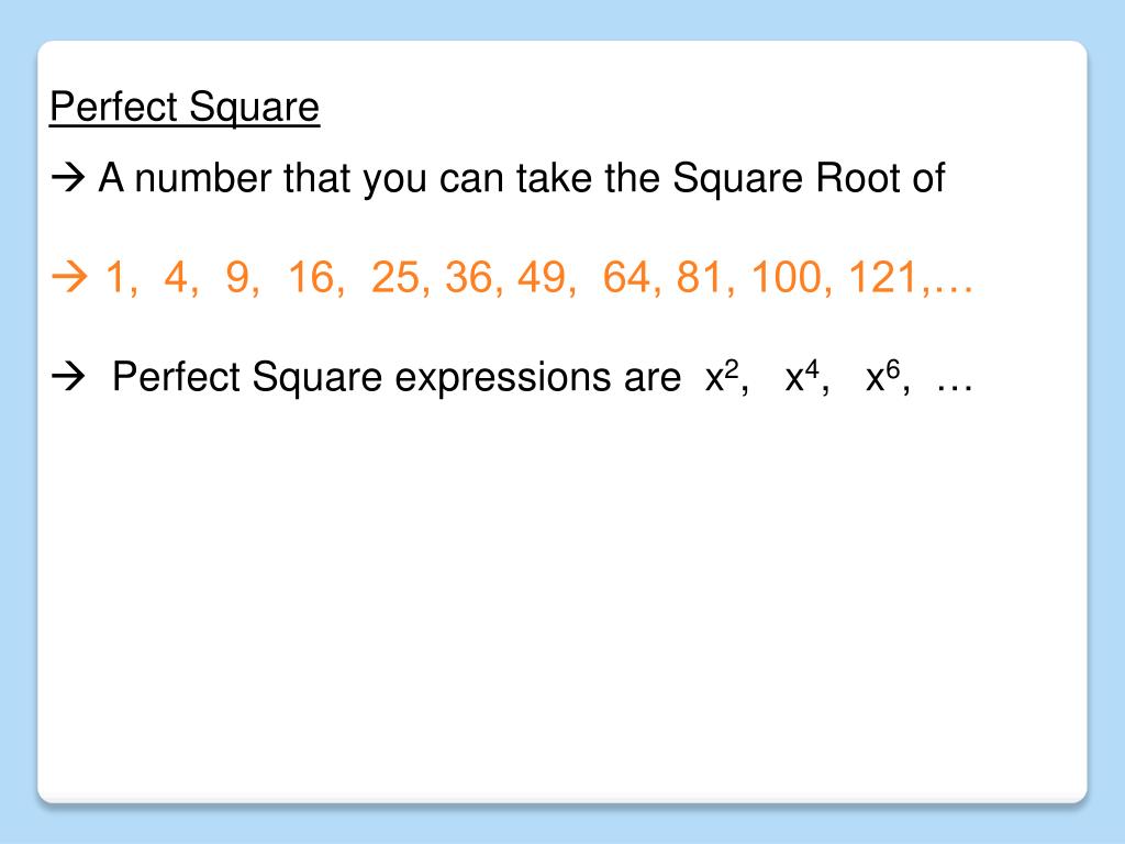 PPT Algebra 3 WarmUp 2.2 List the factors of 36 1, 36 2, 18 3, 12 4
