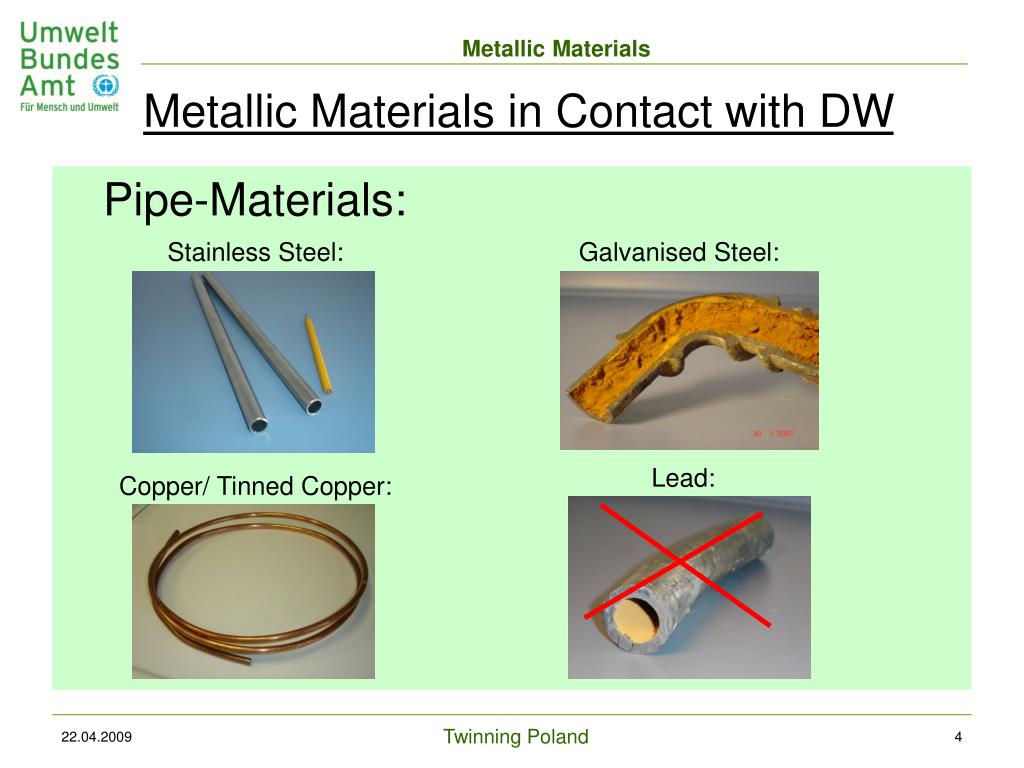 PPT Metallic Materials in Contact with DW DWD Requirements Testing