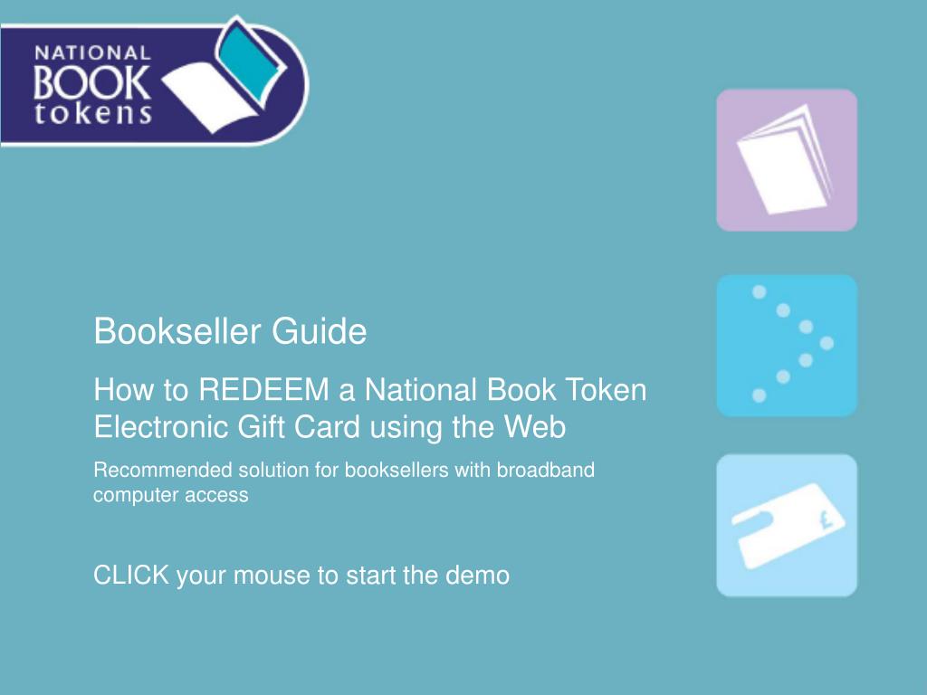 PPT Bookseller Guide How to REDEEM a National Book Token Electronic