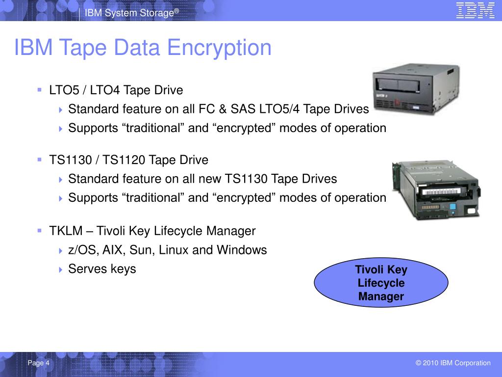 PPT IBM Tape Encryption Jeff Ziehm Storage Systems Advanced Technical