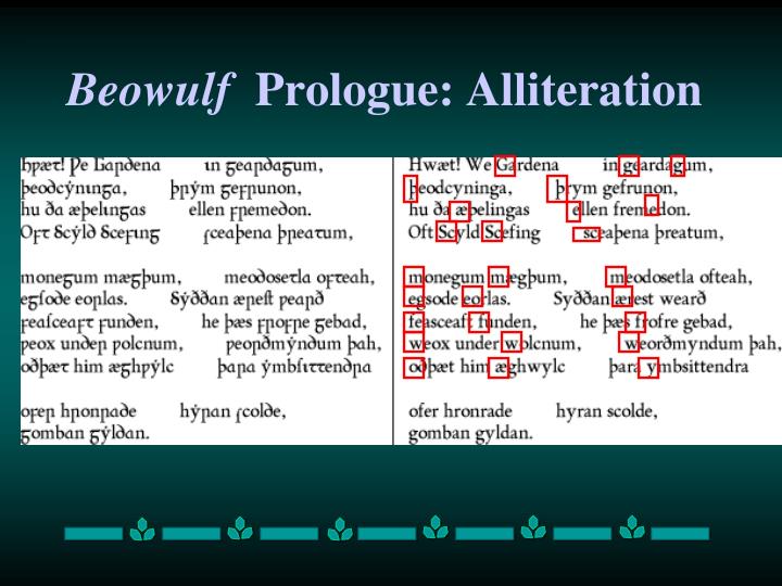 Alliteration Examples In Beowulf Poem