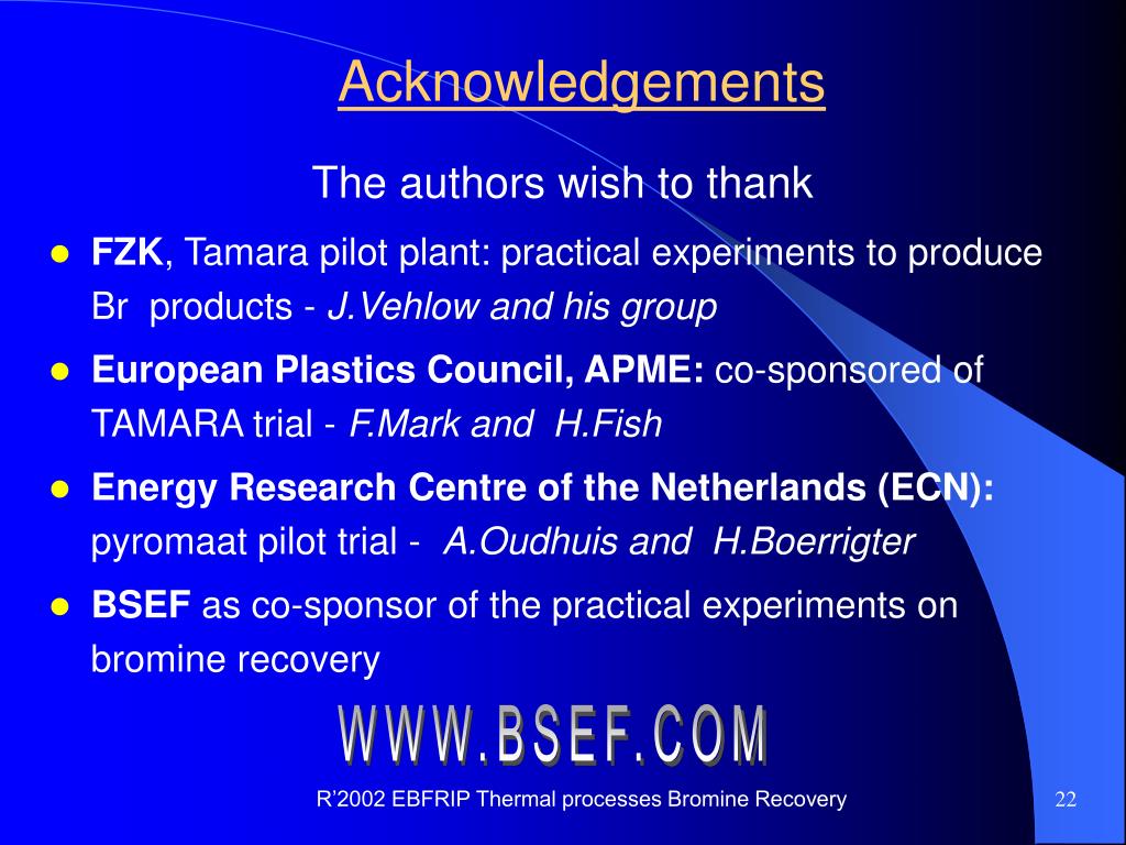 PPT Bromine Recovery from Plastics containing brominated flame