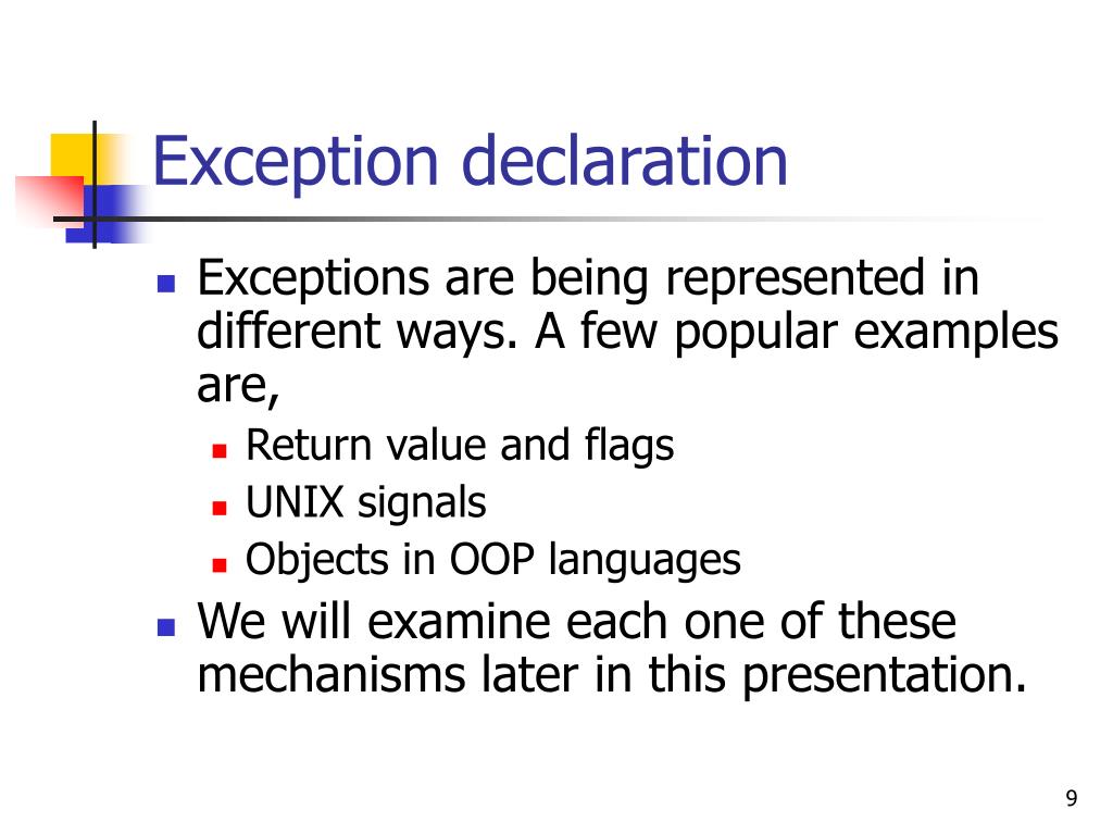 PPT Exceptions & Exception Handling Mechanisms PowerPoint