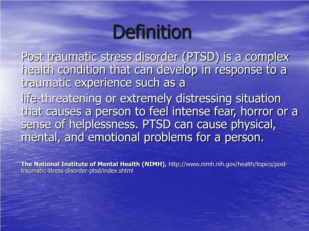 PPT Post Traumatic Stress Disorder PowerPoint Presentation, free