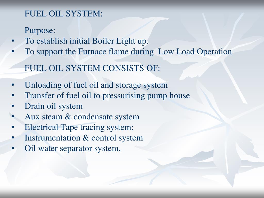 PPT FUEL OIL SYSTEM PowerPoint Presentation, free download ID6743164