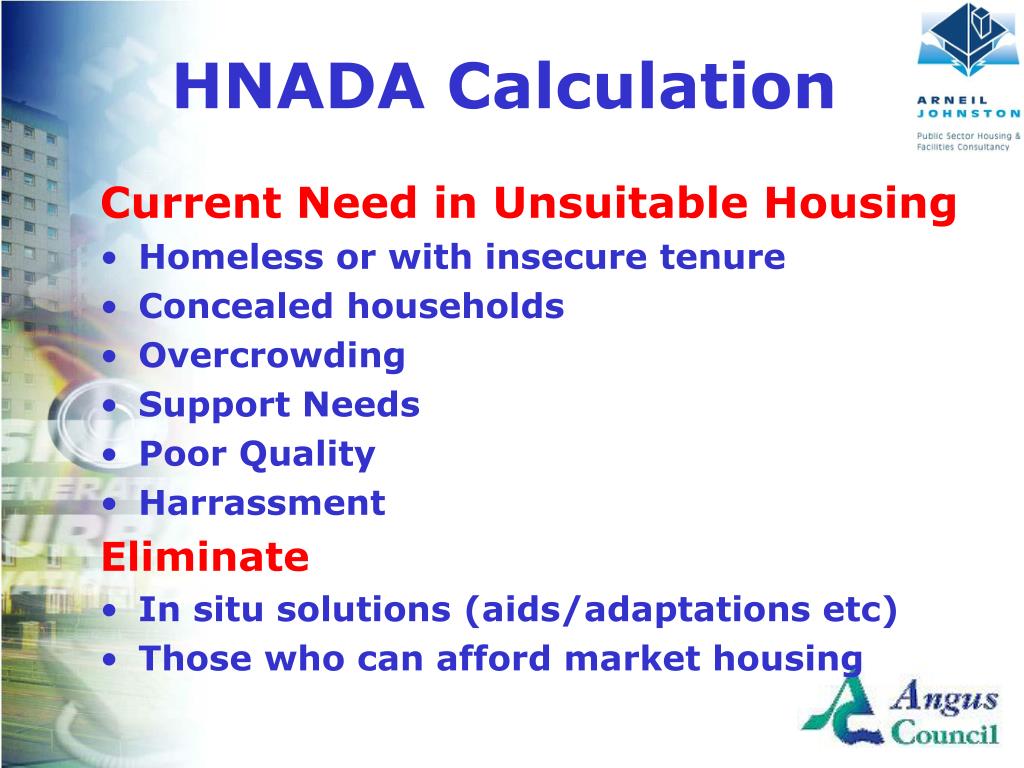 PPT Angus Council Housing Need & Demand Assessment Affordable Housing