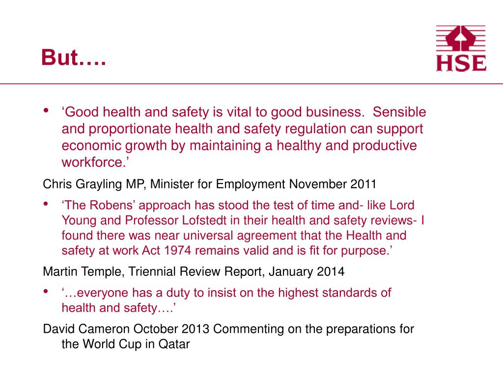 PPT London Health and Safety Group April 2014 What is Happening in Health and Safety