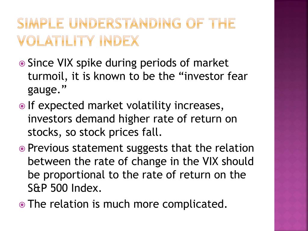 PPT Volatility INDEX (VIX) PowerPoint Presentation, free download