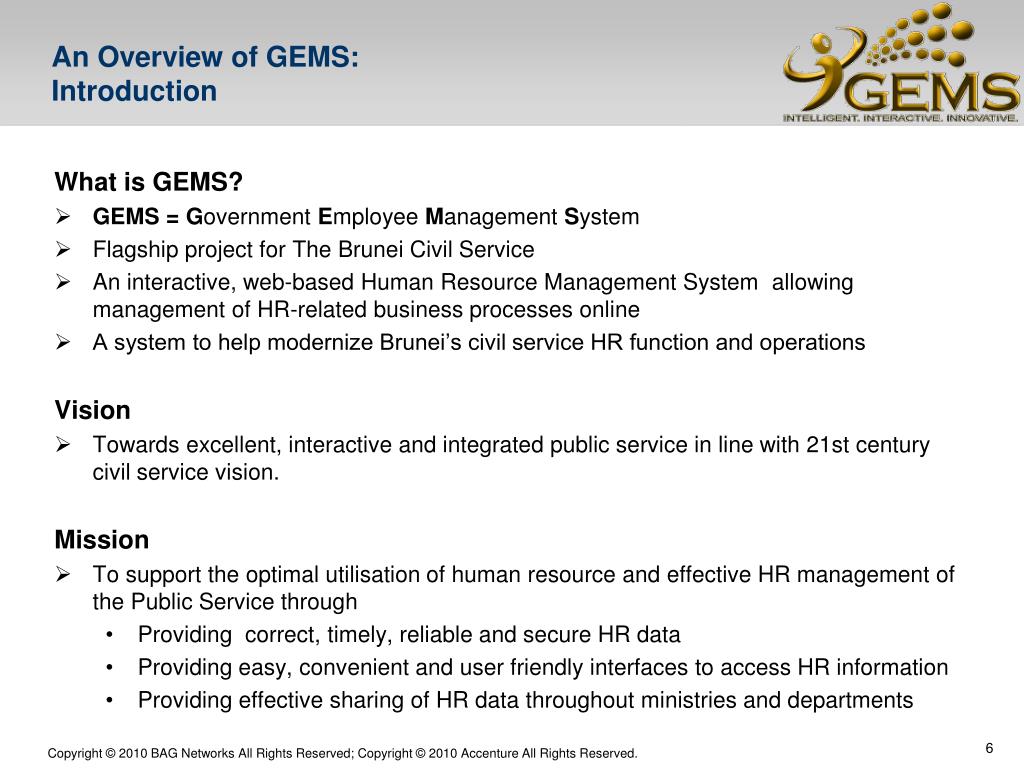 PPT GEMS Government Employee Management System PreDeployment
