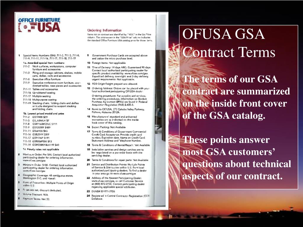 PPT Office Furniture USA GSA Program PowerPoint Presentation, free