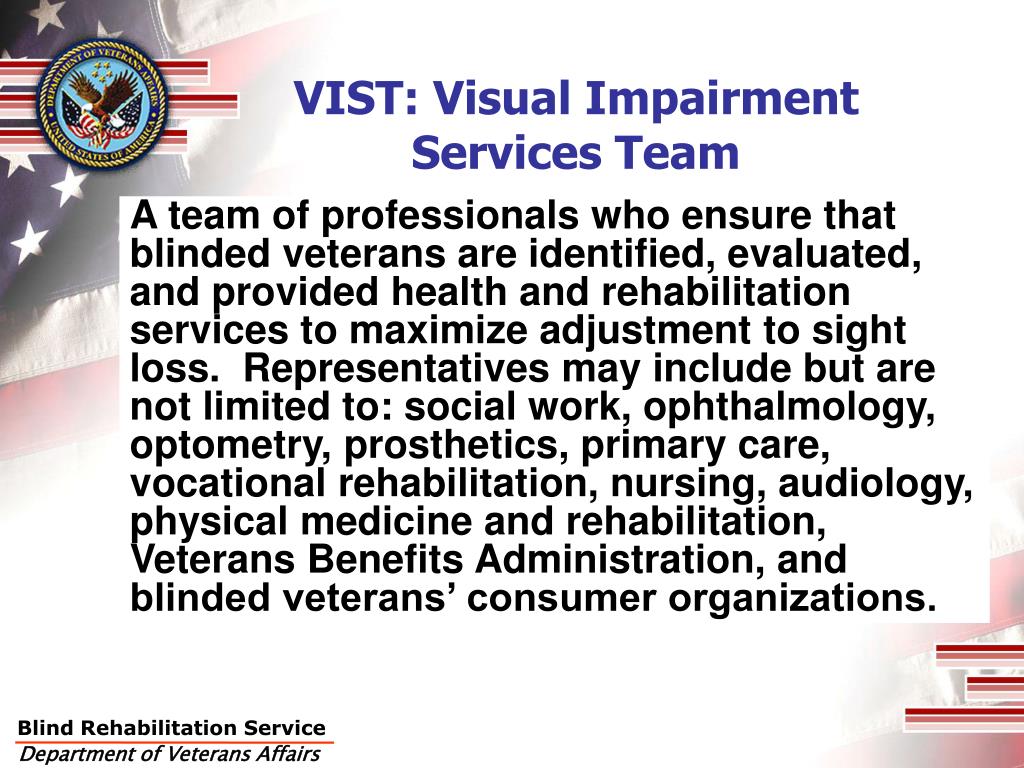 PPT Blind Rehabilitation Service STATE OF THE PROGRAM 8/18/09