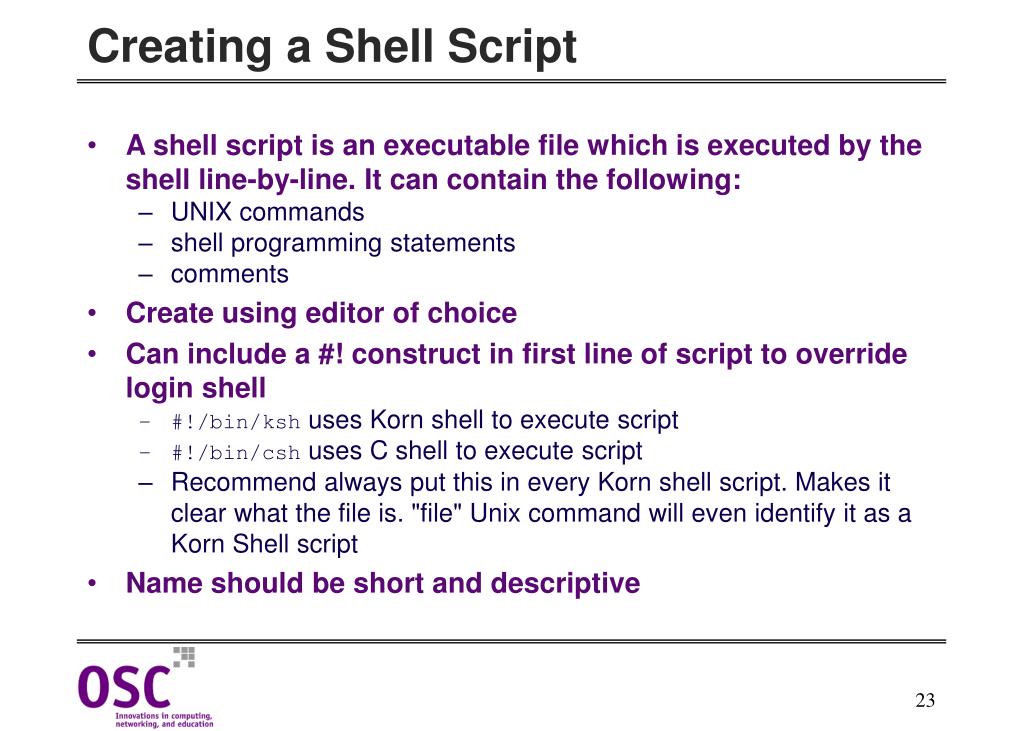 PPT Korn Shell Script Writing & HPC PowerPoint Presentation, free
