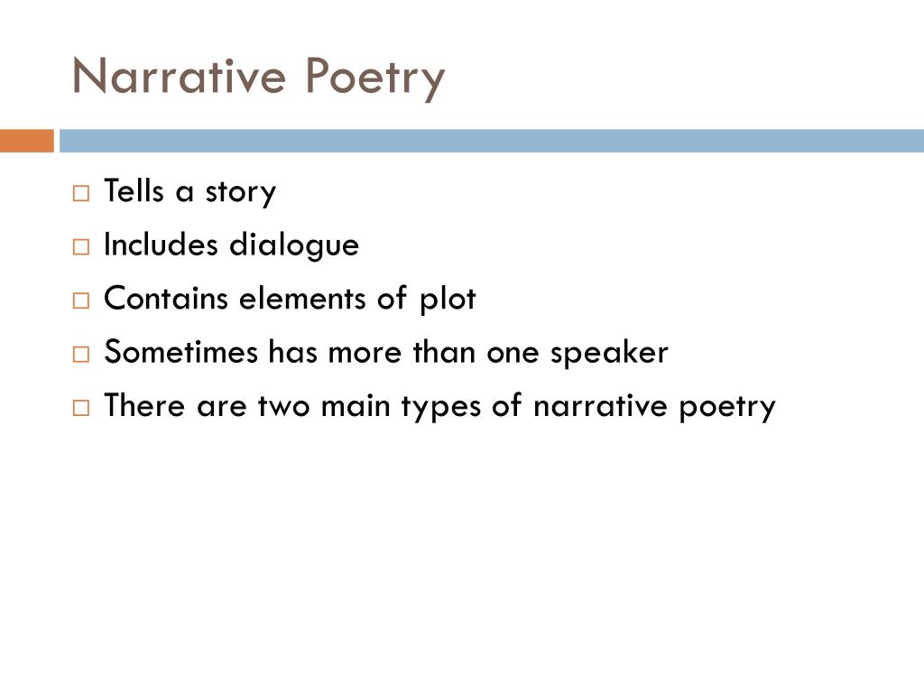 Ppt - Narrative Poetry Powerpoint Presentation, Free Download - Id:6753396