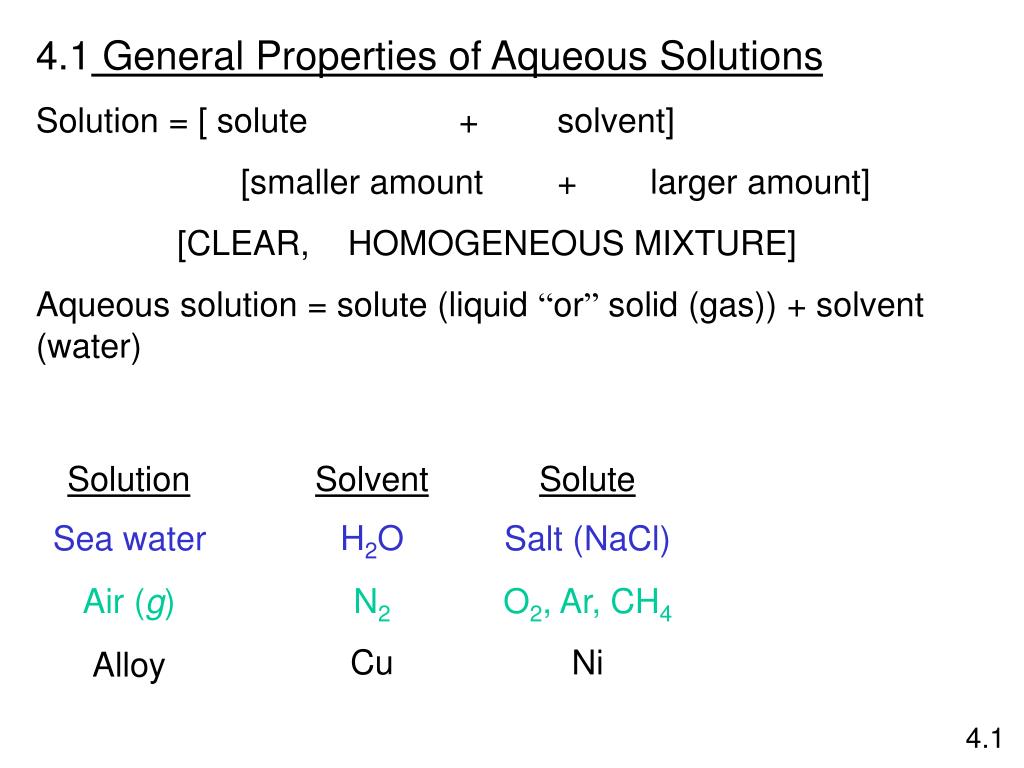 PPT Reactions in Aqueous Solution PowerPoint Presentation, free