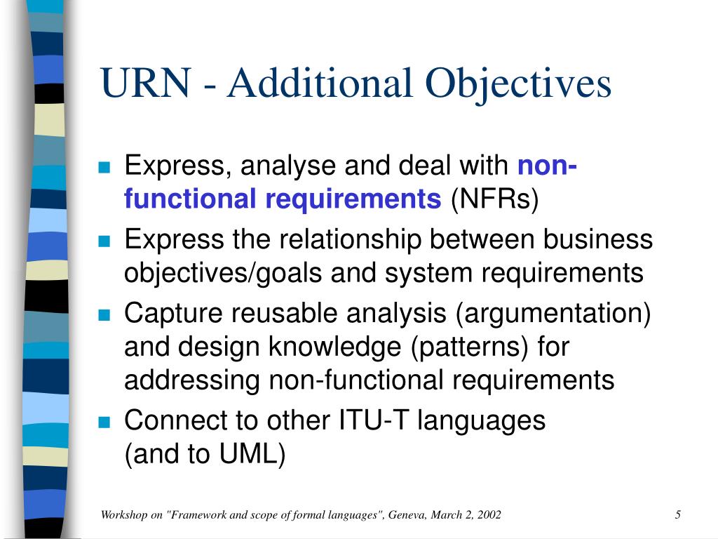 PPT User Requirements Notation (URN ) PowerPoint Presentation, free