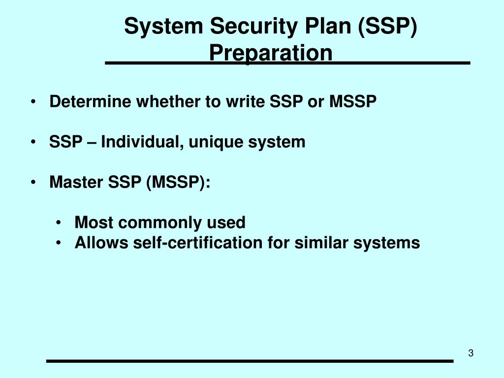 PPT System Security Plan (SSP) Preparation PowerPoint Presentation
