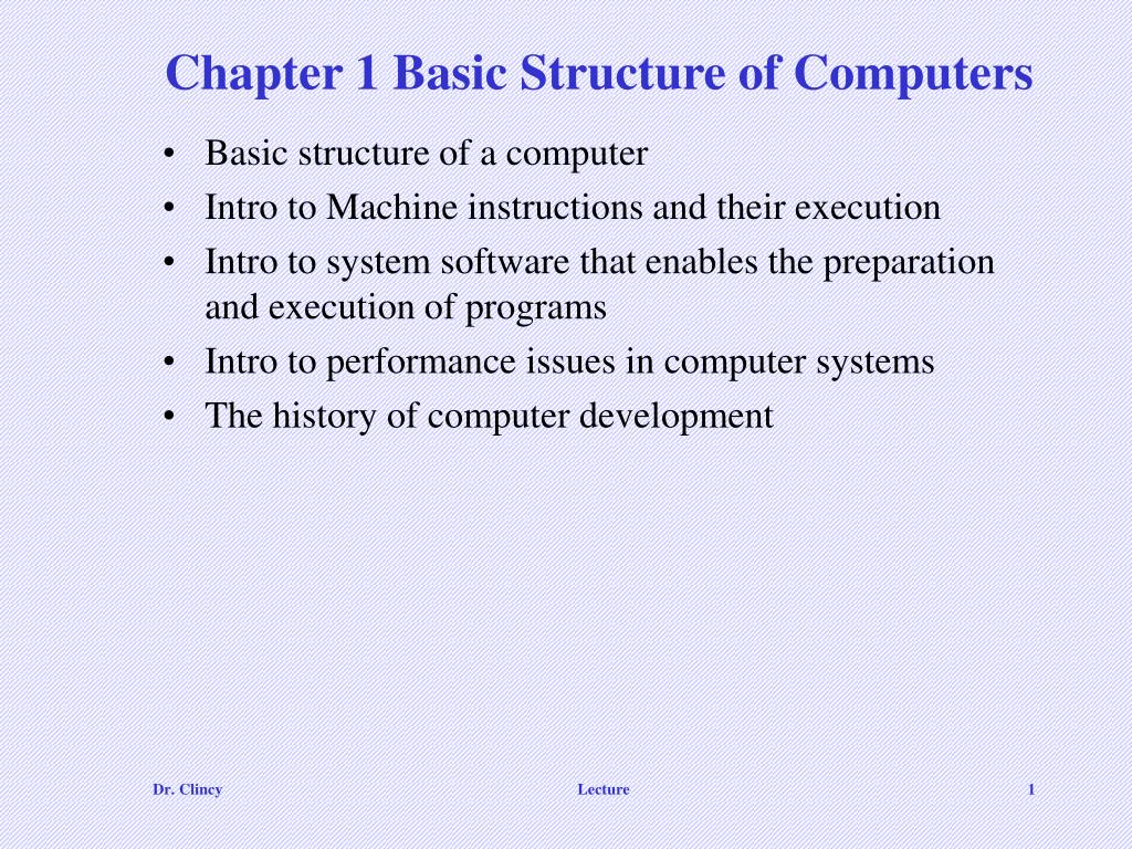 PPT Chapter 1 Basic Structure of Computers PowerPoint Presentation