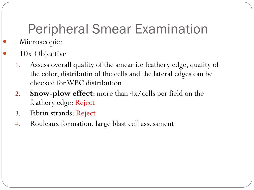 PPT Examination of Peripheral Blood Smear PowerPoint Presentation