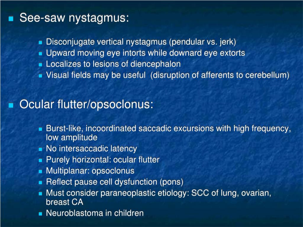 PPT Overview of NYSTAGMUS PowerPoint Presentation, free download ID