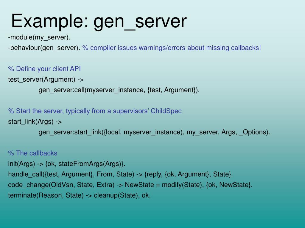 PPT Erlang/OTP PowerPoint Presentation, free download ID6763451
