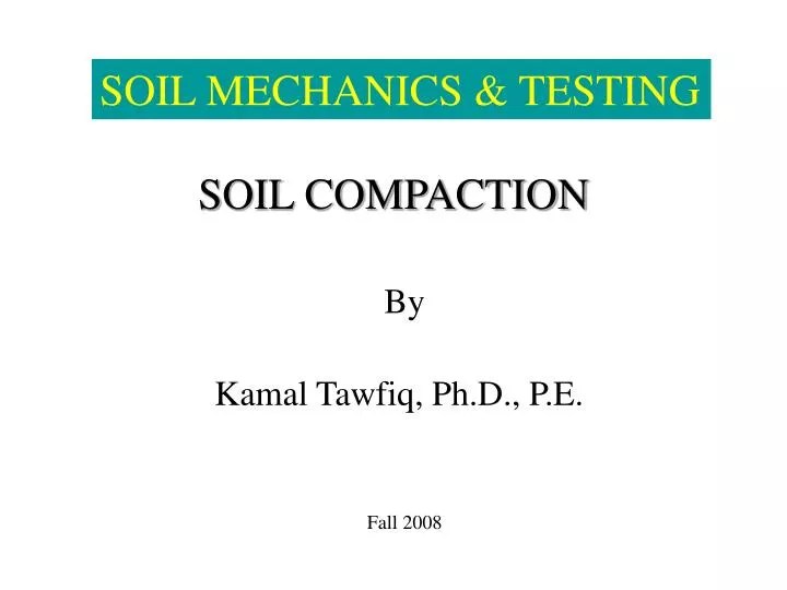 PPT SOIL COMPACTION PowerPoint Presentation, free download ID6763935