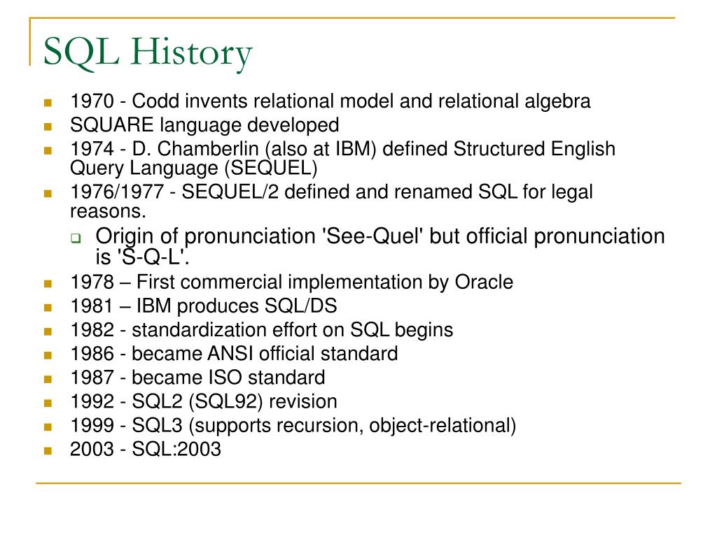 PPT SQL Part 1 PowerPoint Presentation, free download ID6765132