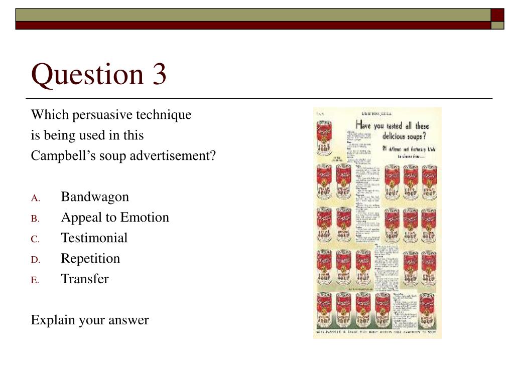 PPT - Persuasive Techniques Quiz PowerPoint Presentation, free download