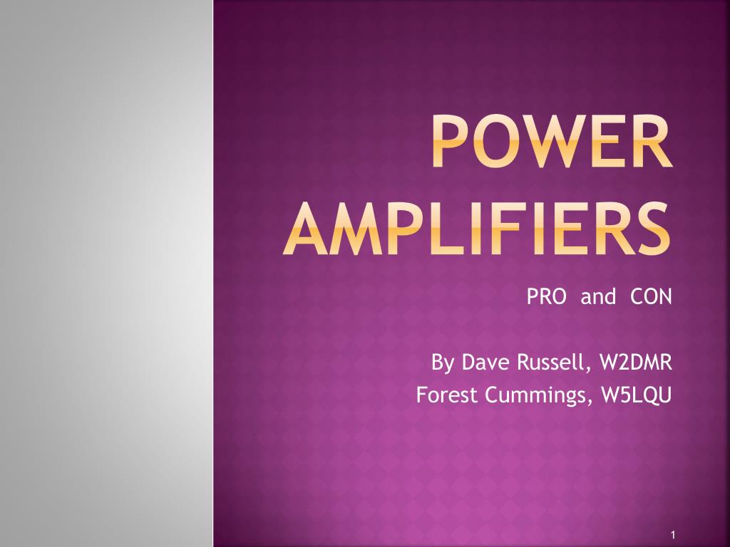 PPT POWER AMPLIFIERS PowerPoint Presentation, free download ID6767784