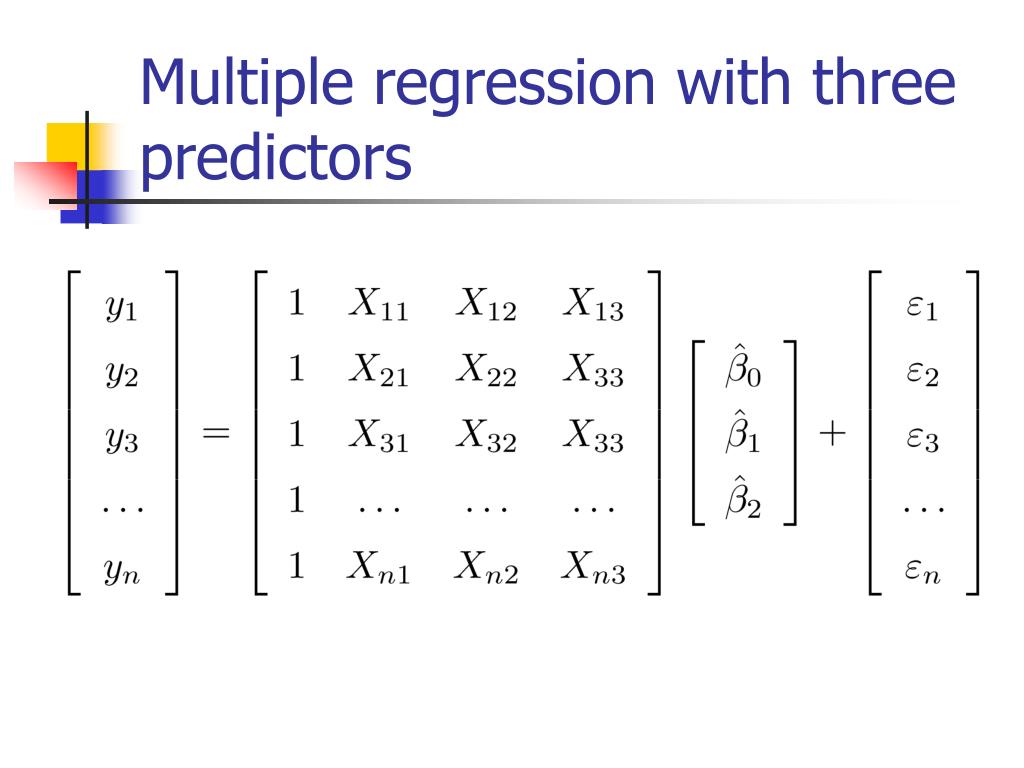 PPT Simple and multiple regression analysis in matrix form PowerPoint
