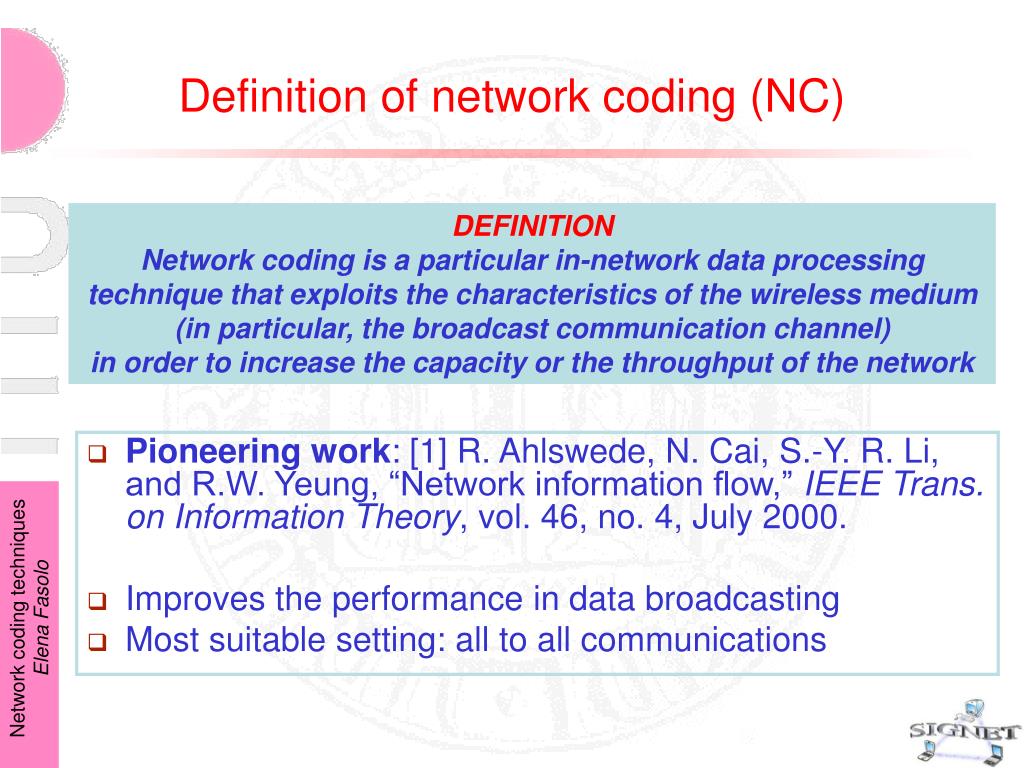 PPT Network coding techniques PowerPoint Presentation, free download