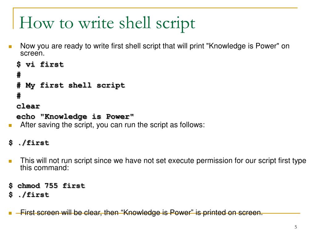 PPT Introduction to LINUX Shell Scripting PowerPoint Presentation