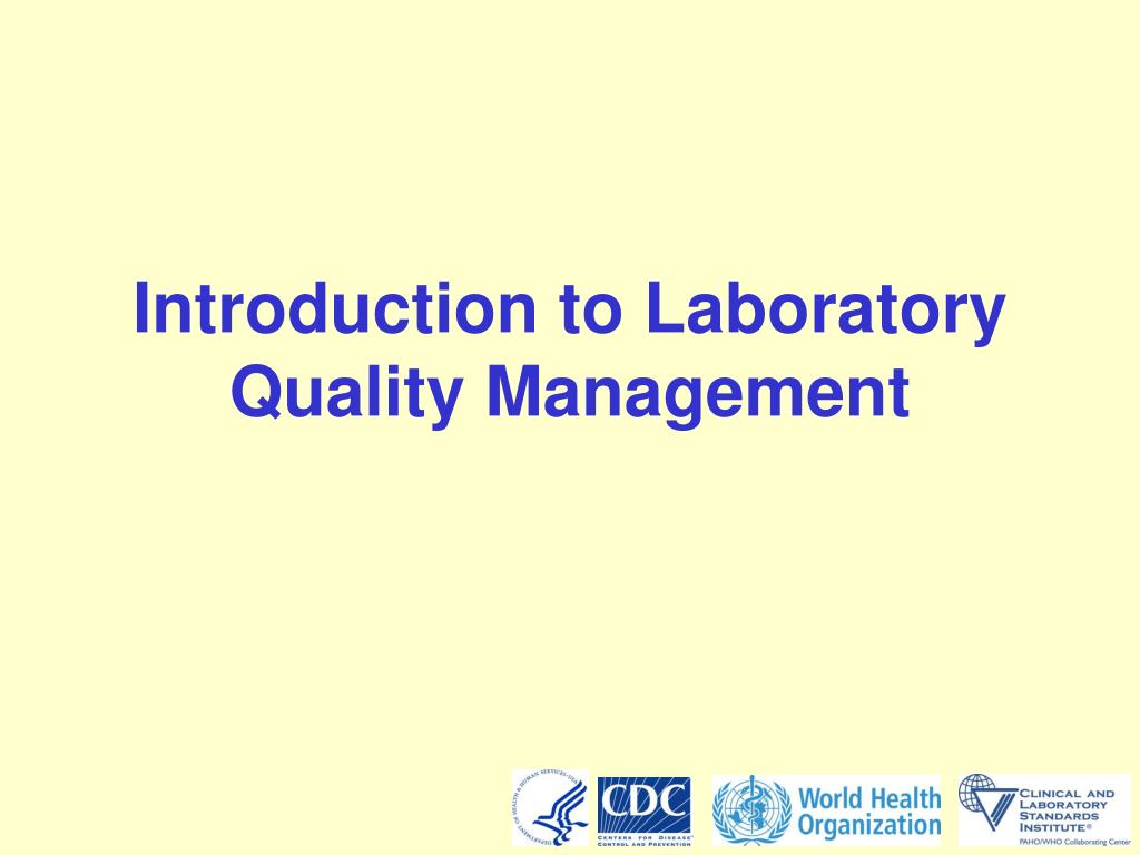 PPT Introduction to Laboratory Quality Management PowerPoint