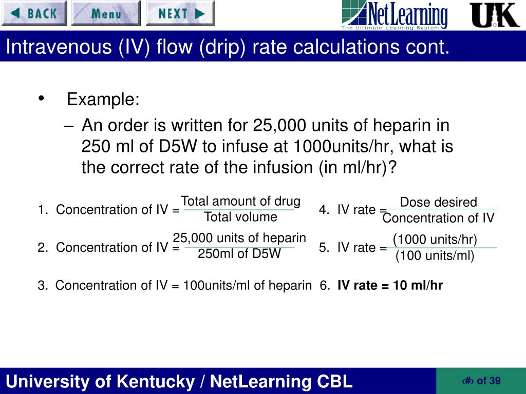 Iv drip rate calculator