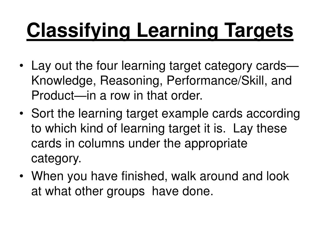PPT Clear Learning Targets PowerPoint Presentation, free download ID6774294