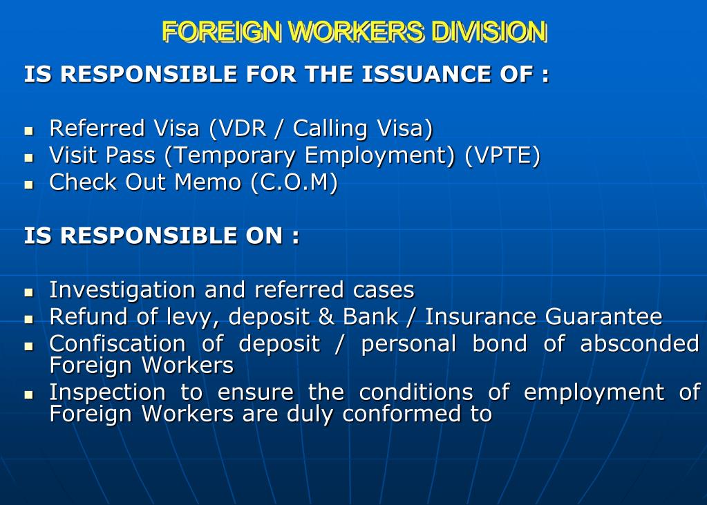 Insurance Guarantee For Foreign Worker