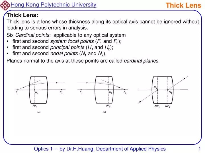 PPT Thick Lens PowerPoint Presentation, free download ID6776428