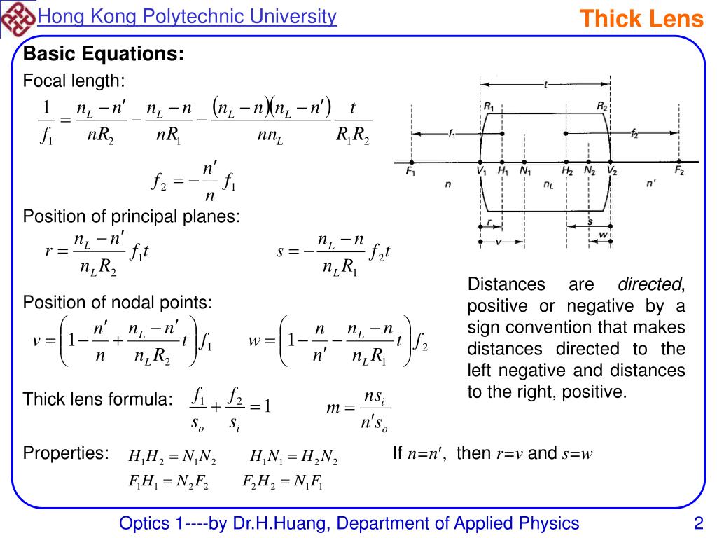PPT Thick Lens PowerPoint Presentation, free download ID6776428