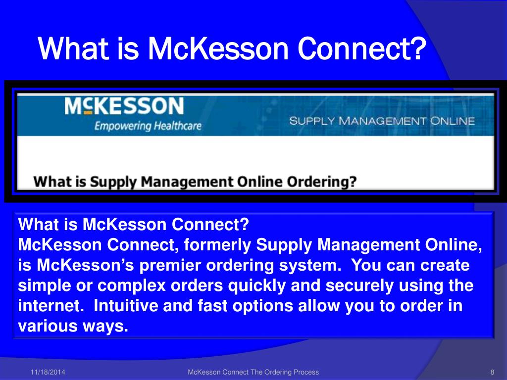 PPT McKesson Connect The Ordering Process PowerPoint Presentation