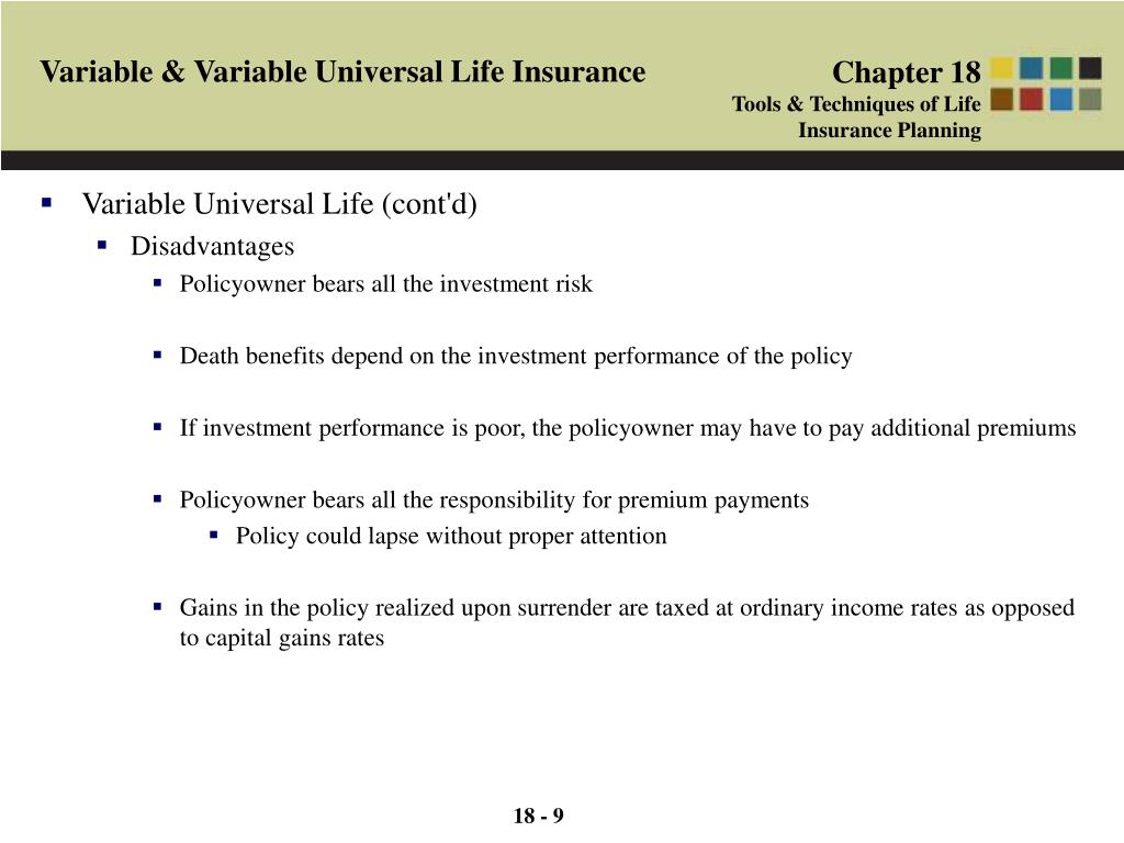 PPT Variable & Variable Universal Life Insurance PowerPoint