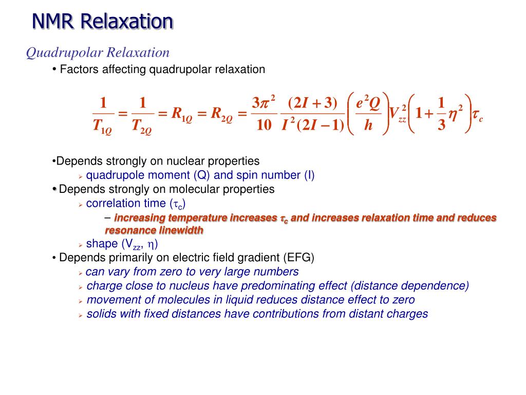 PPT NMR Relaxation PowerPoint Presentation, free download ID6778049